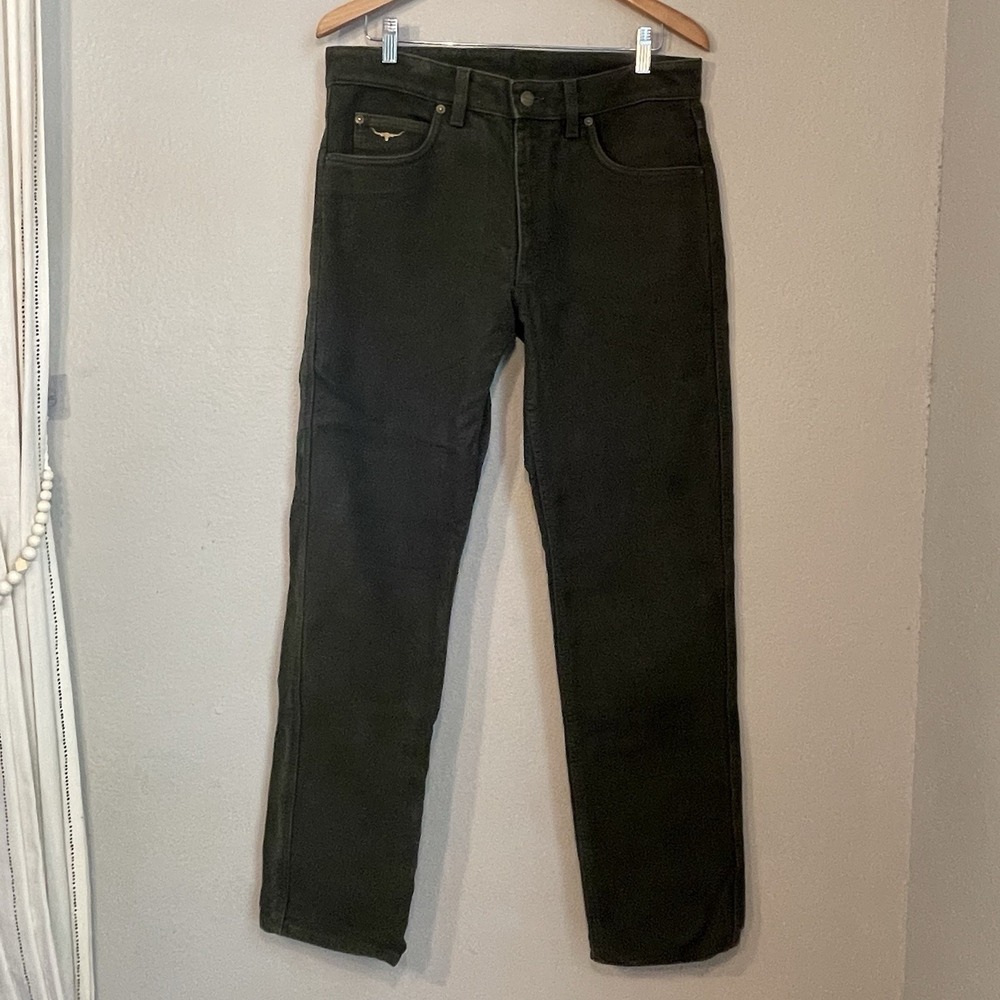 RM Williams Men's 34R X31 Dark Green Cotton Pants Made in Australia Excellent